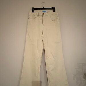Draper James Cream Flare Jeans